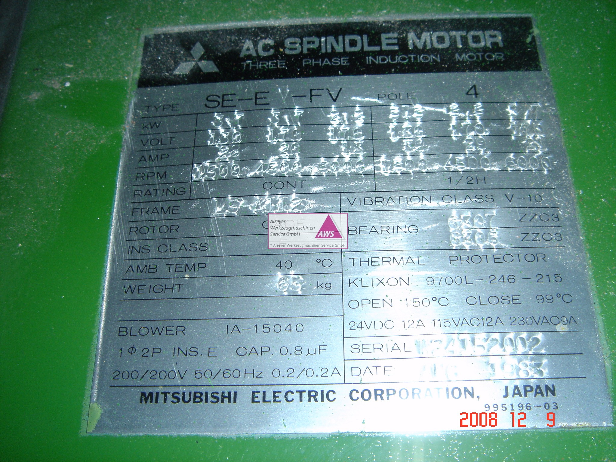 Spindelmotor Mitsubishi SE-E-FV