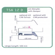 Abstreifgummi TSA - 12 D mit Dämpfer 500mm