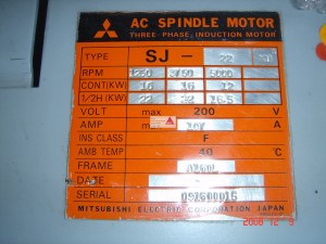 Spindelmotor Mitsubishi SJ-22 XU