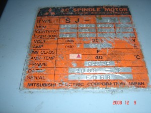 Spindelmotor Mitsubishi SJ-15 A