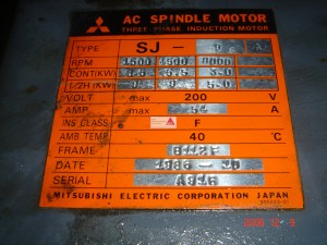 Spindelmotor Mitsubishi SJ-9