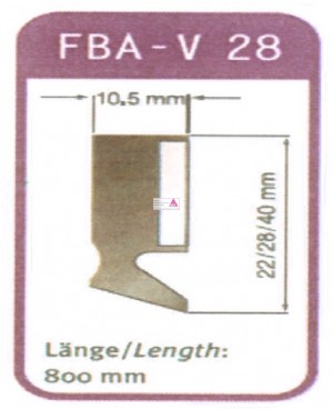 Abstreifer FBA-V 28 800mm lang