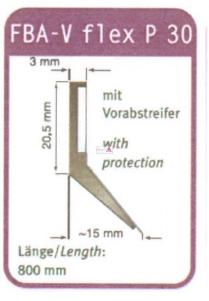 Abstreifer FBA-V flex P 30  800mm lang